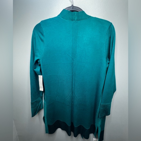 Chico's Cardigan Sweater - Green Longline Open Front (Size M) - Picture 9 of 17